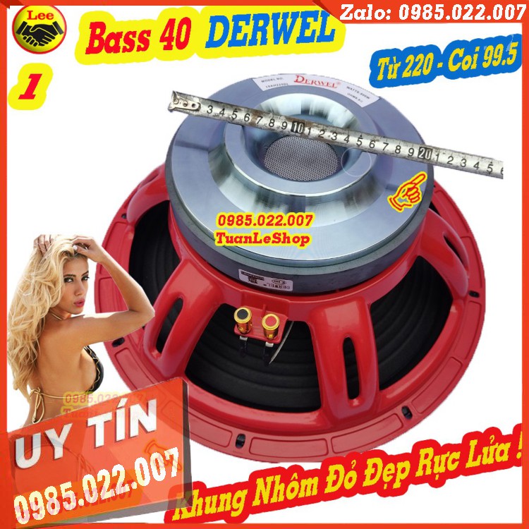 LOA BASS 4 TẤC COIL 100 TỪ 220 DERWEL 15AH225DL  -LOA  4 TAC – GIÁ 1 CỦ LOA RỜI BASS 40