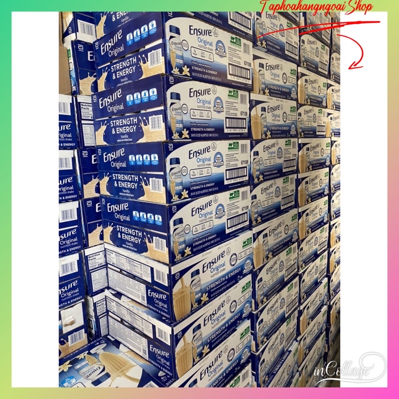 💠💠 THÙNG 30 CHAI SỮA ENSURE NƯỚC 237ML MỸ💠💠