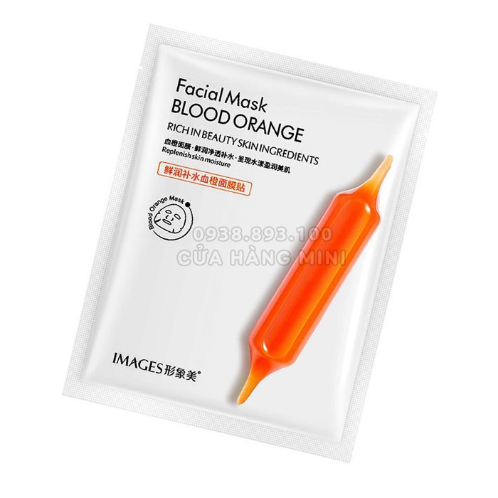 Combo 3 Gói Mặt Nạ Serum Dưỡng Trắng Da IMAGES Facial Mask Blood Orange