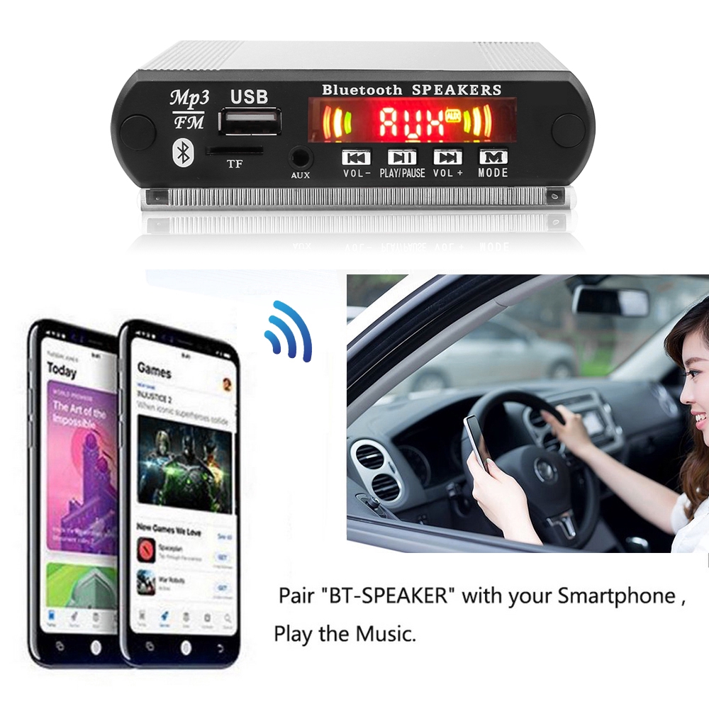 Bảng giải mã máy nghe nhạc MP3 KEBIDUMEI bằng nhôm với chức năng bluetooth/gọi điện cho xe hơi
