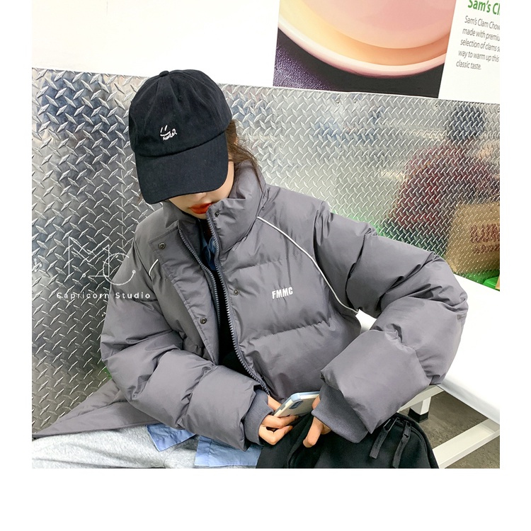 Áo khoác phao béo dáng ngắn phong cách Hàn Quốc cho mùa đông