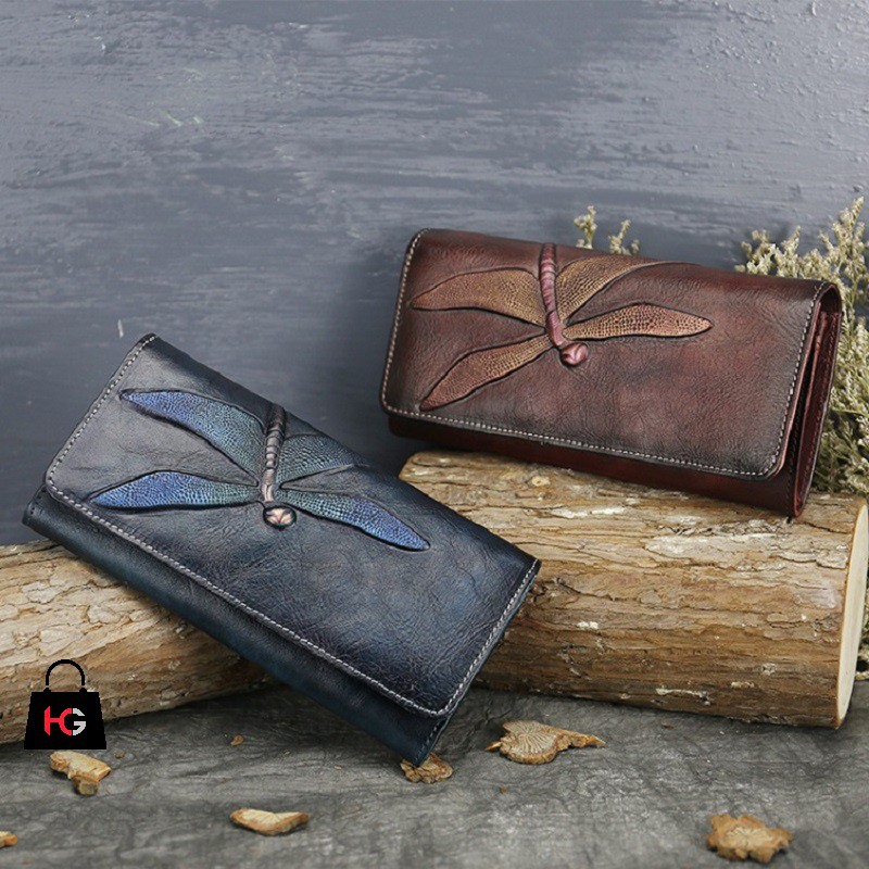 Ví Cầm Tay Nữ Cao Cấp Da Thật Hàng Gia Công Size 19cm Bảo Hành 12 Tháng