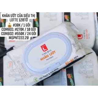 KHĂN ƯỚT CỦA SIÊU THỊ LOTTE 120TỜ sỉ 20k