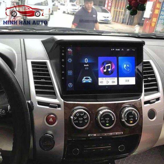 Bộ màn hình Android cho xe MITSUBISHI TRITON (PAJERO),tải phần mềm tùy ý, trọn bộ màn hình, mặt dưỡng, dây zăc zin