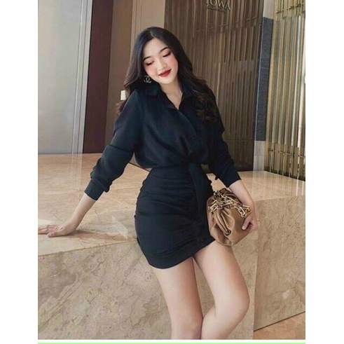 Sét Đồ Nữ Áo Sơ Mi Kèm Chất Váy Chất Lụa Satin Cao Cấp, Set Đi Chơi Sang Chảnh Thời Trang Nữ Xm Minh Phúc