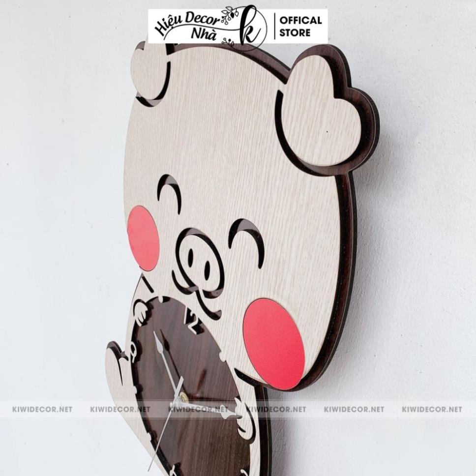 Đồng Hồ Treo Tường Decor Dễ Thương Heo Con, Trang Trí HomeStay, Làm Quà Sinh Nhật - Hiệu Nhà K