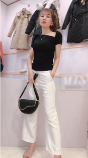 Áo kiểu bozip cổ chéo