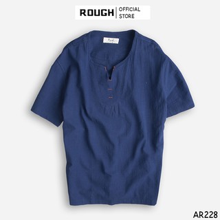 Áo Cổ V Cộc Vải LINEN ROUGH cao cấp