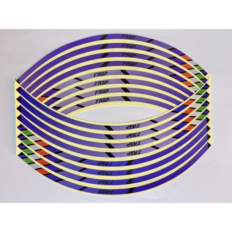 Tem dán vành xe 18inch sắc màu