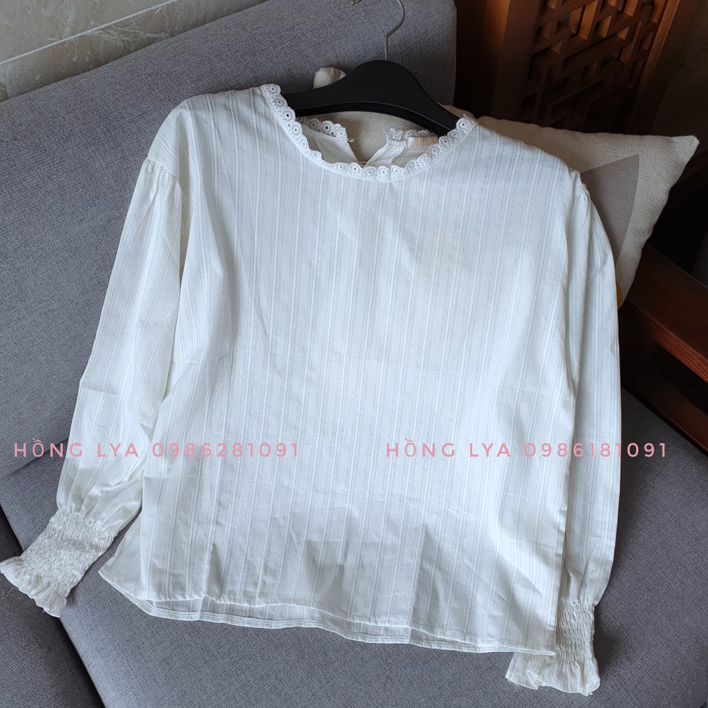 Sơ mi voan tay bồng cách điệu xinh xắn