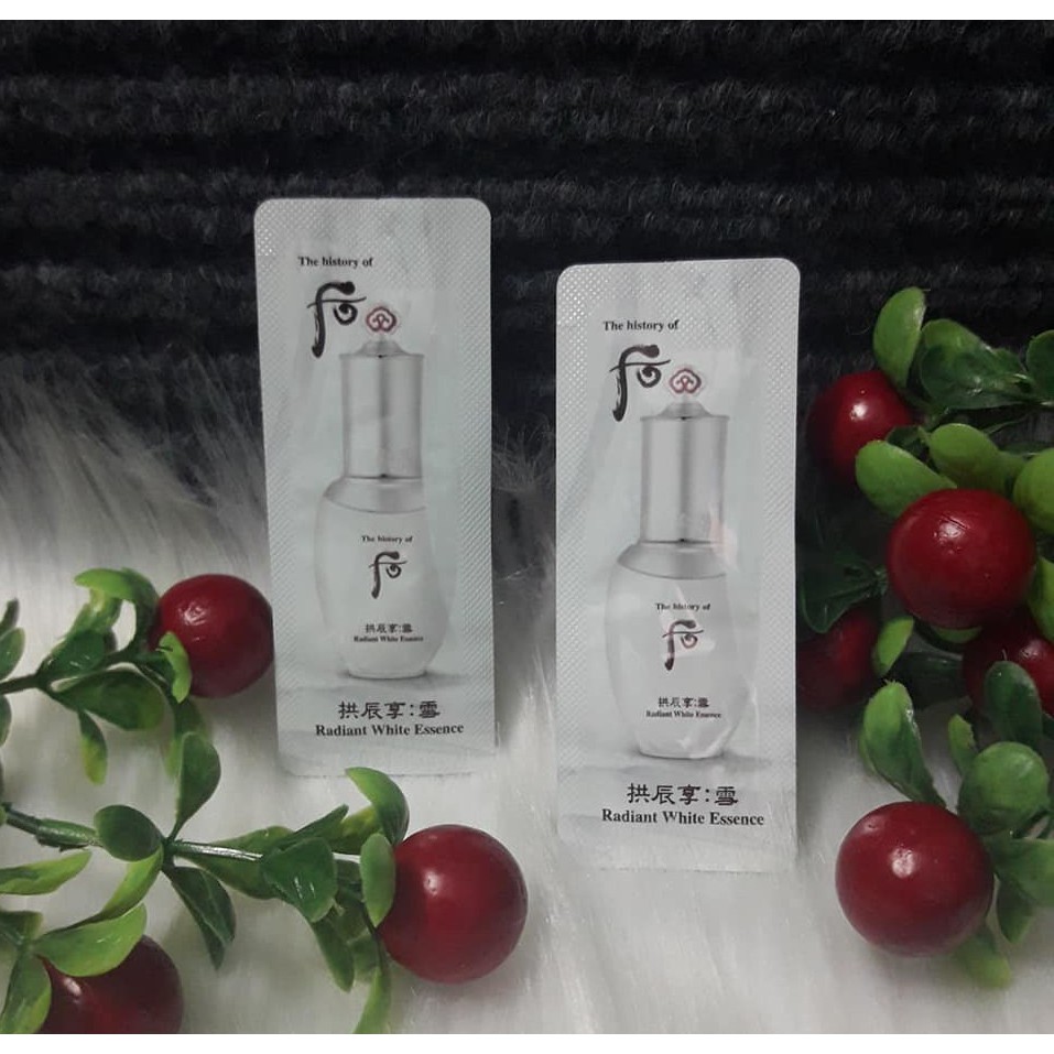 Sỉ gồm 10 gói Sample Whoo Radiant White Essence - Tinh dầu trắng da đông y
