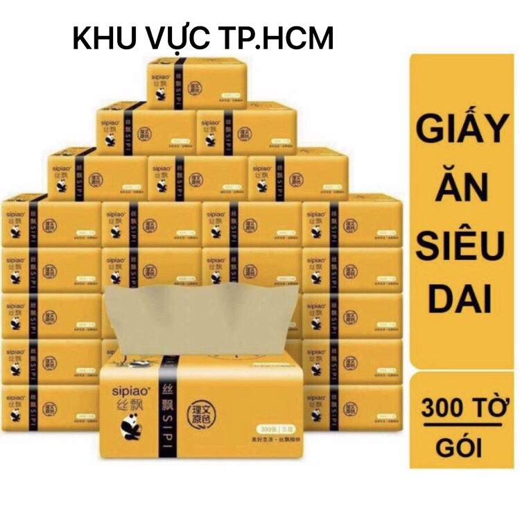 Combo 30 gói giấy ăn gấu trúc SIPIAO, chuẩn nội địa TQ