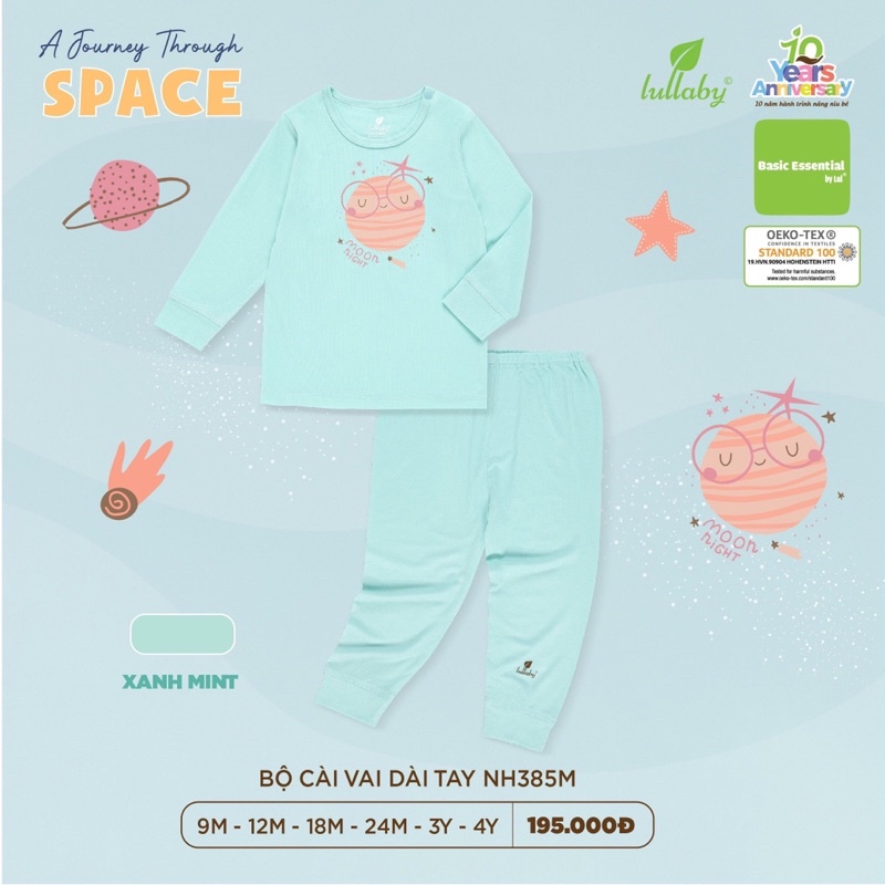 Bộ Cài Vai Dài Tay Petit Bé Gái/trai Lullaby 2022 (9m-4y)NH385M