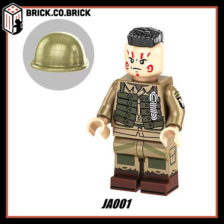 Lính Mỹ Đồ chơi Mô hình Military Army Quân Đội Xếp hình Thế chiến American Soldier Minifigure World War JA001