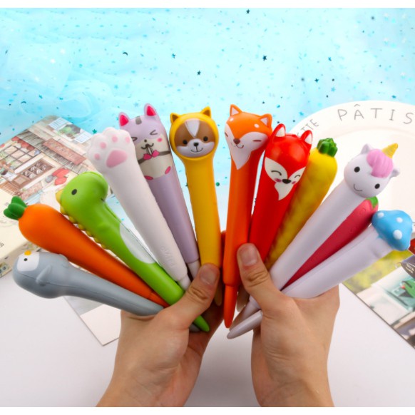 Bút Bi Nước Squishy Nhiều Hình Dễ Thương