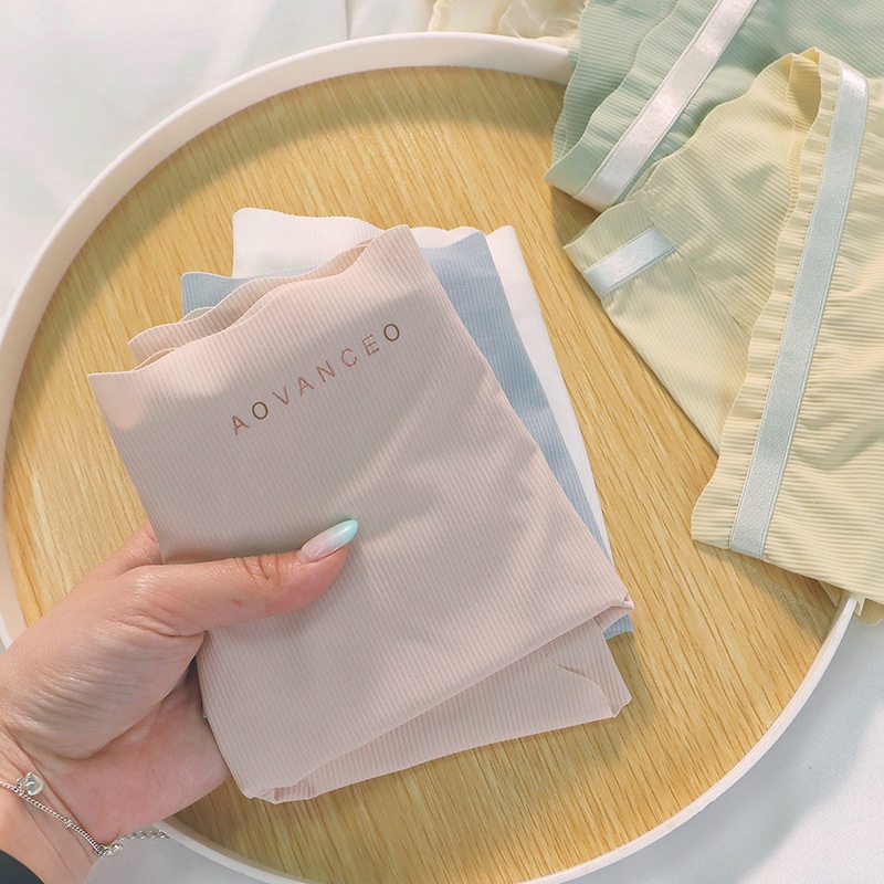 Siêu phẩm Quần lót nữ không viền Freeship quần lót cotton kháng khuẩn gân tăm viền lượn sóng co giãn 4 chiều