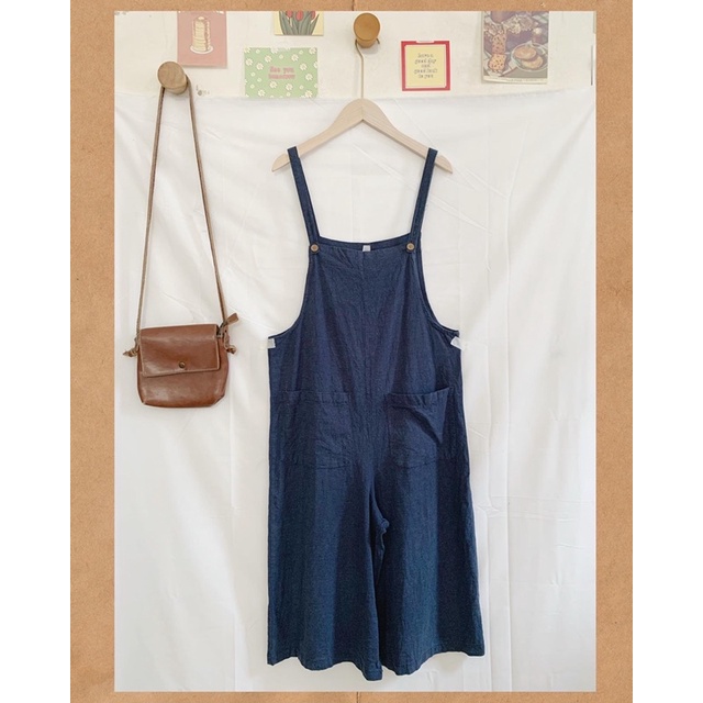 Yếm quần linen xanh nany 2hand