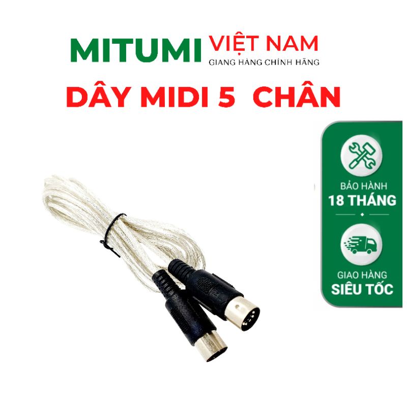 MITUMI - Dây Midi 5 Chân - Loại Tốt - dây bend rời - dây kết nối đàn organ