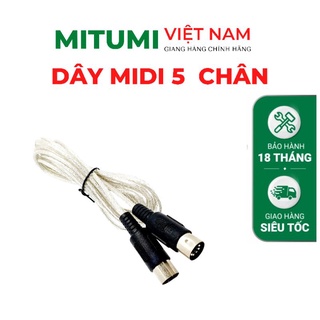 Mitumi - dây midi 5 chân - loại tốt - dây bend rời - dây kết nối đàn organ