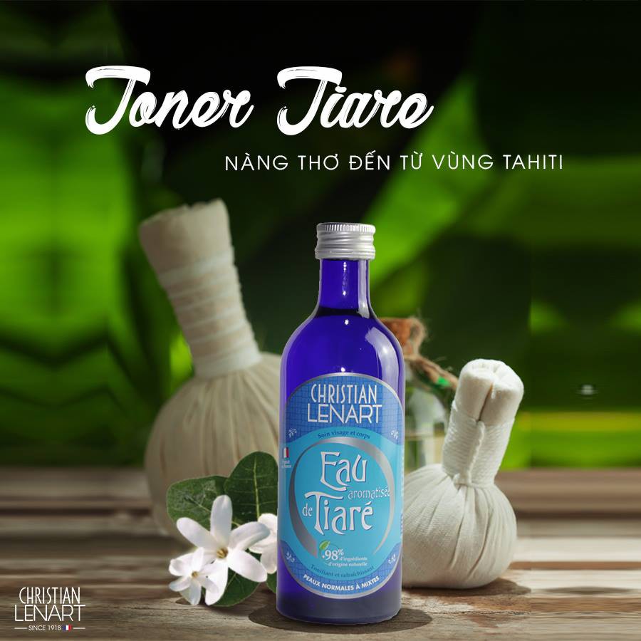 [Đại lý chính thức] Nước Hoa Hồng CHRISTIAN LENART Hoa Tiare (100ml) - Eau Aromatisée De Tiaré (Dành Cho Da Hỗn Hợp)