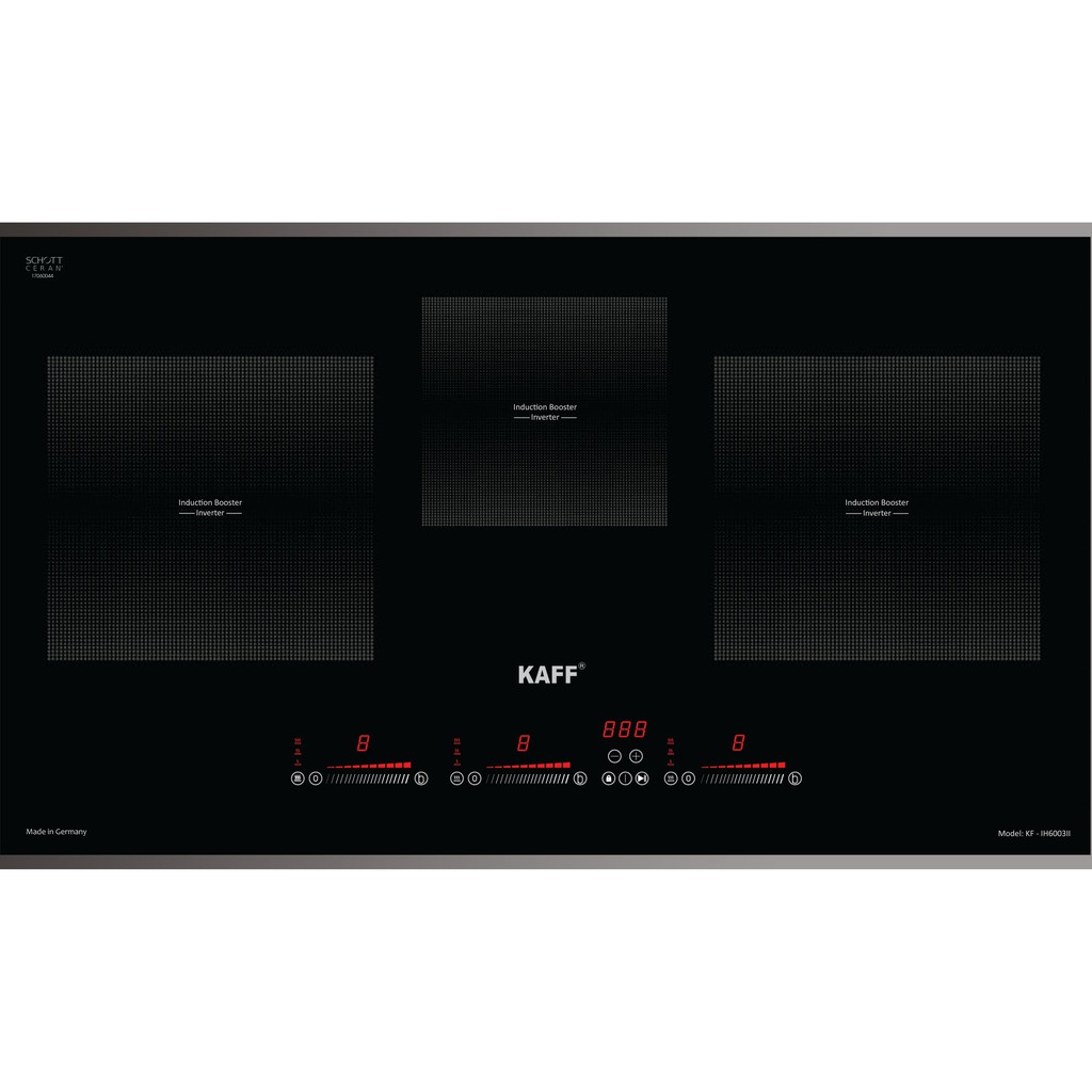 Bếp Từ KAFF KF-IH6003II - 780mm x 450mm, 3 Vùng Nấu, Công suất 6100W, Made in Germany