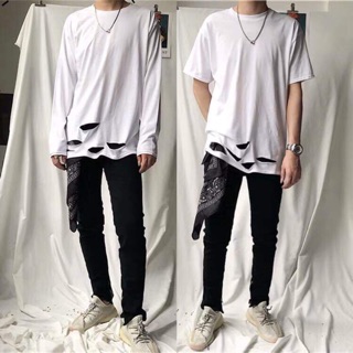 Áo layer rách gấu