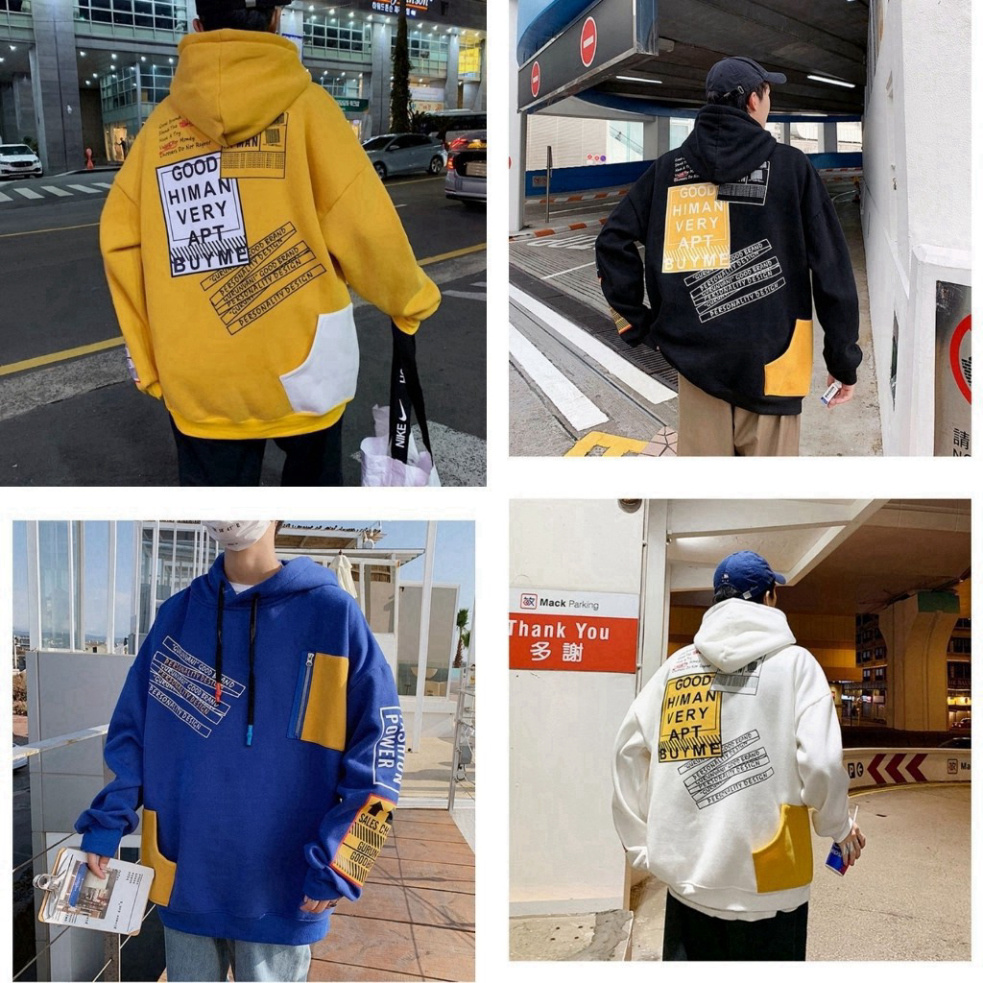 Áo Hoodie Unisex nam nữ khoác nỉ KN34 trần bông cao cấp phối màu siêu đẹp, form unisex Hàn Quốc | BigBuy360 - bigbuy360.vn