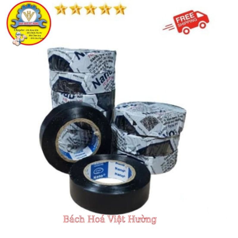 Băng dính điện , cách điện Nano Tô Nga Dũng cuộn to 20Yard, chính hãng, siêu dai, siêu dính