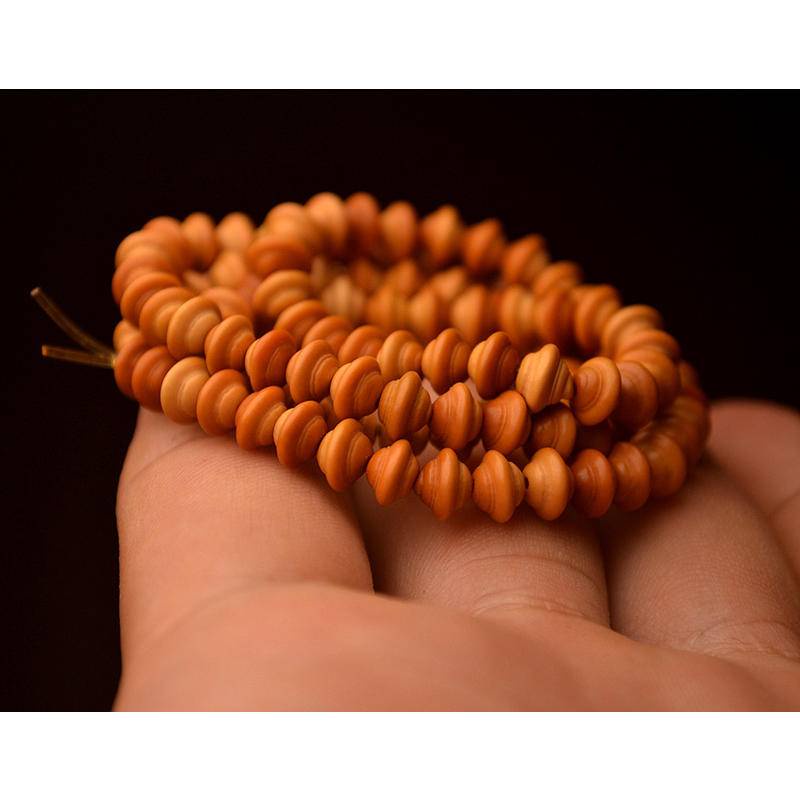 Vòng Tay Chuỗi 108 Hạt Gỗ Tre Phong Cách Phật Giáo Năm Mới