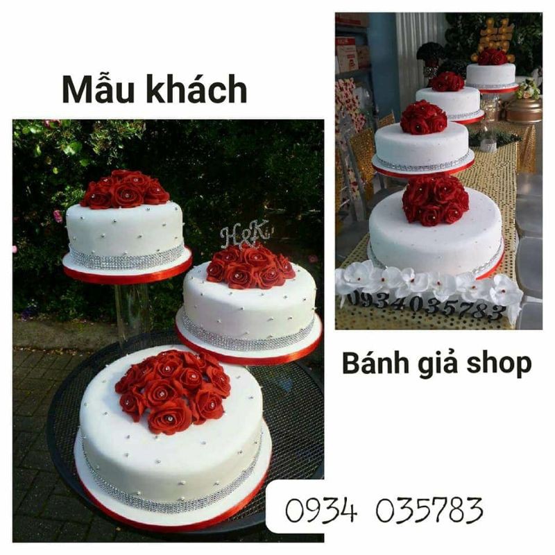 5 ren giả fondant trang trí bánh giả