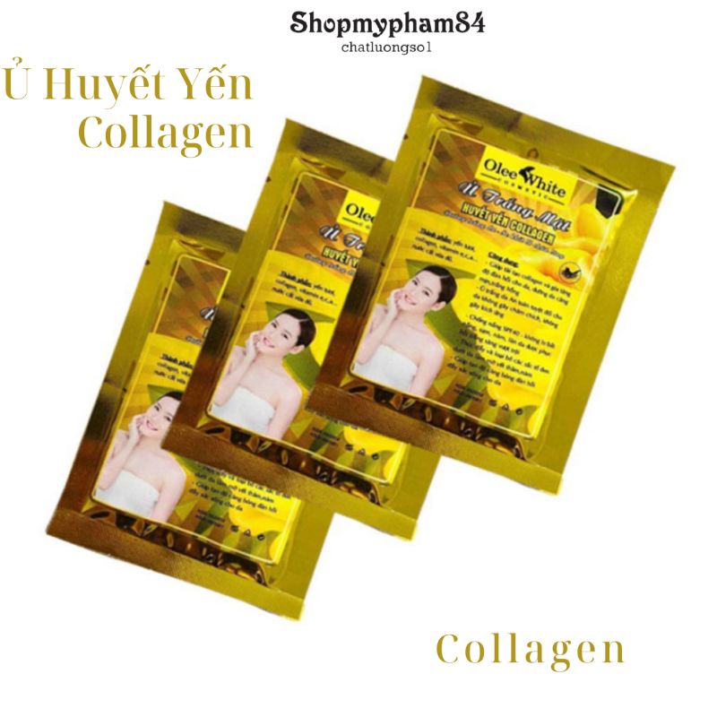 Mặt Nạ Collagen, Ủ Trắng Mặt Huyết Yến Collagen, Dưỡng Trắng Da Mặt
