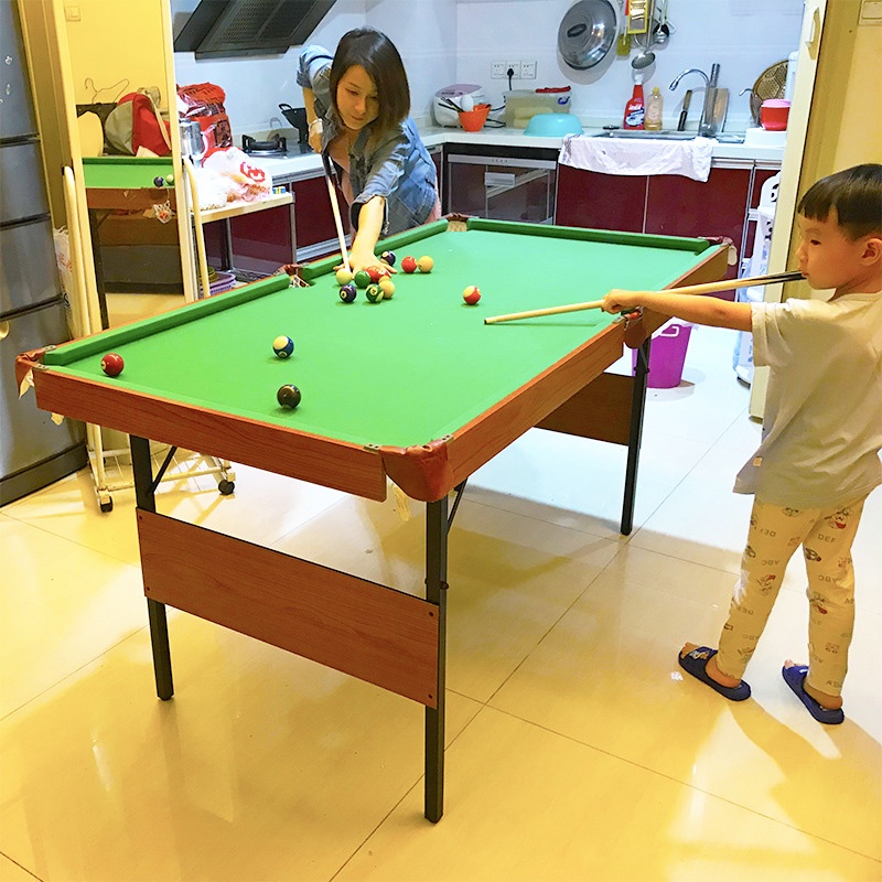 ⚜️ Đồ chơi bàn Bi-A cỡ lớn 1.4m chất liệu bằng gỗ mặt nỉ Table Top Pool Table TTP-140 giúp giải trí sau giờ học