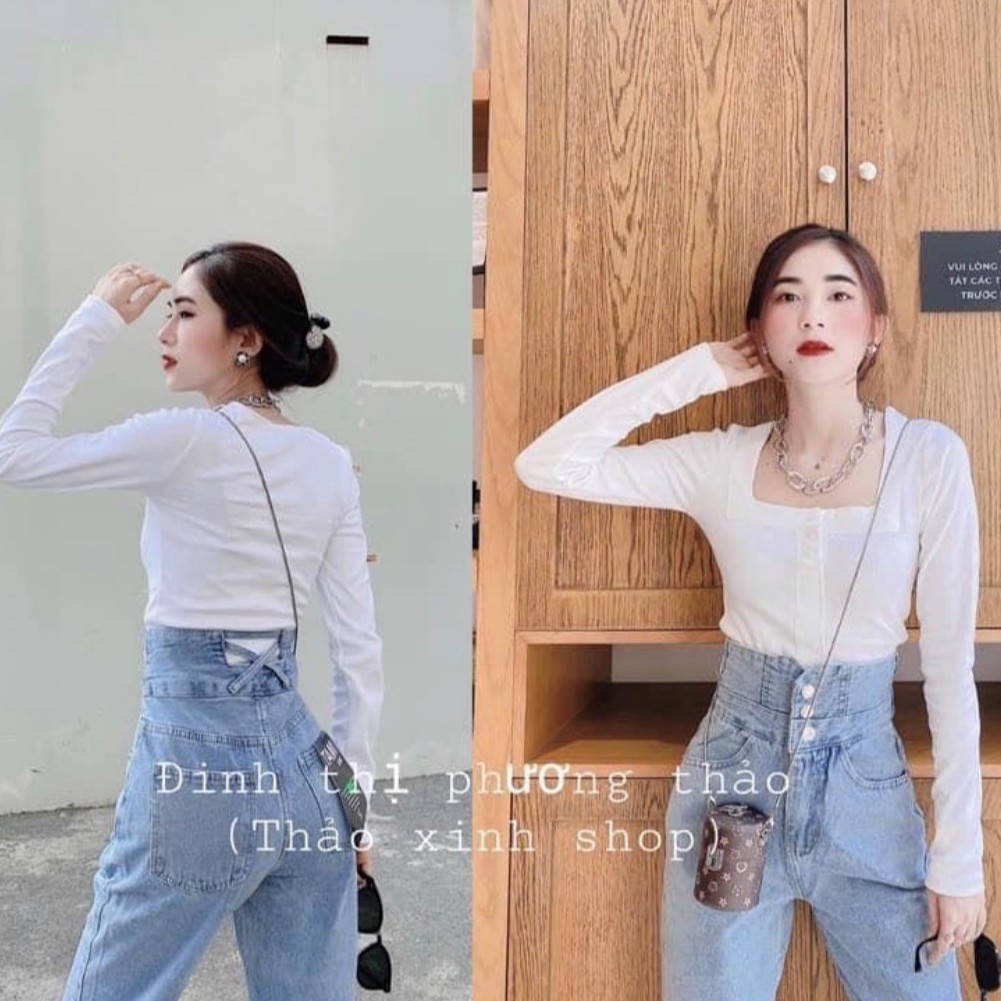 Quần jeans nữ baggy Shynstores 3 khuy đạn lưng cạp cao vải đẹp siêu hot