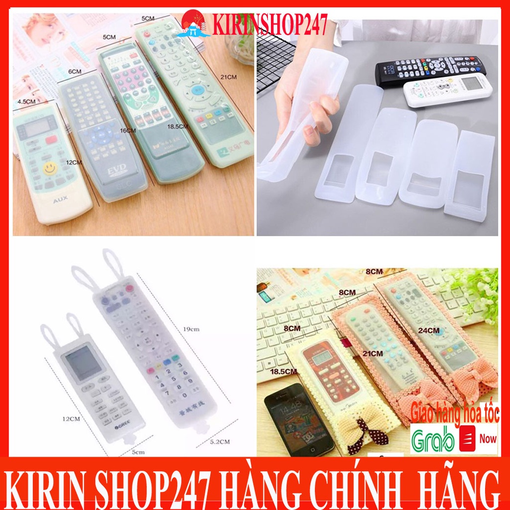 Bọc điều khiển tivi, điều hòa bằng nhựa silicon dẻo trong suốt, tai thỏ
