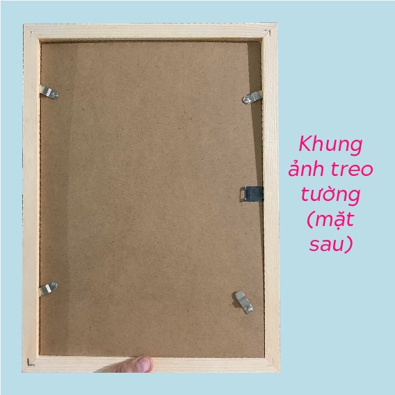 Khung ảnh để bàn, treo tường gỗ thông 10x15 13x18 20x20 20x30 a4 30x30