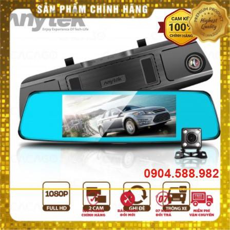 Camera Hành Trình Gương Anytek T77 Full HD- Camera ô tô ghi hình trước sau siêu nét | BigBuy360 - bigbuy360.vn