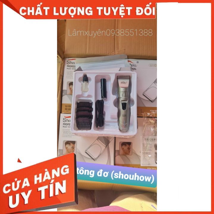 [Siêu Phẩm] Tông đơ cắt tóc SHOUHOW S25  CHÍNH HÃNG  thiết kế sang chảnh,hợp kim thép,lưỡi thép, chuyên dụng cho salon