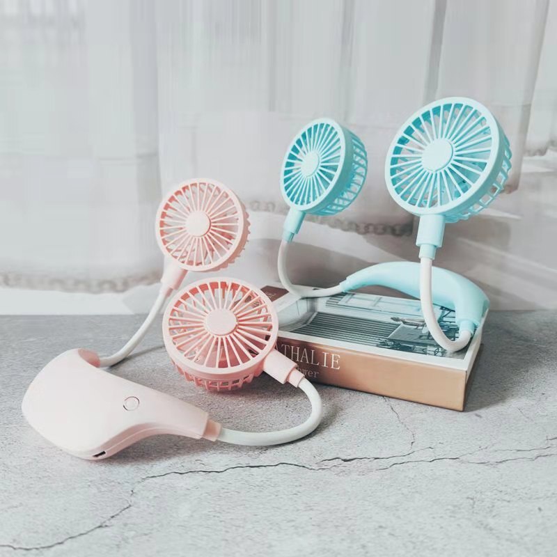 Quạt Làm Mát Mini Đeo Cổ Rảnh Tay 3 Tốc Độ Sạc Usb Có Thể Điều Chỉnh Nhiều Màu Sắc Tùy Chọn