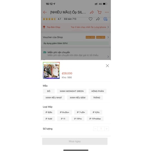 Ốp SILICON lưng bóng ĐỘ IP12 cho iPhone 6 -> 11ProMax