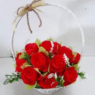 2 Bộ nguyên liệu làm giỏ hoa hồng