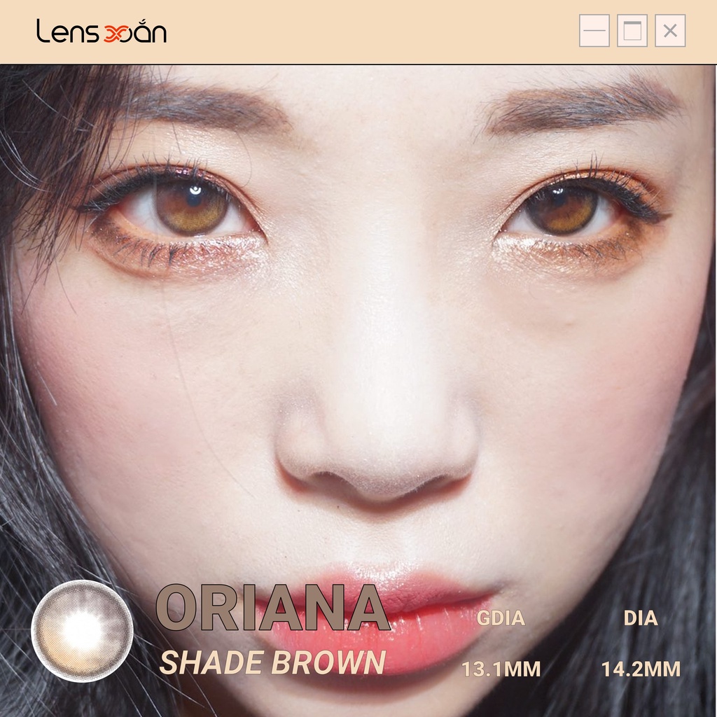 KÍNH ÁP TRÒNG ORIANA SHADE BROWN CỦA ISHA : Lens nâu tạo highlight phủ bóng cho mắt | Lens Xoắn