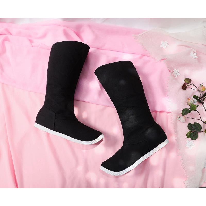 Giày Bốt Vải Thêu Họa Tiết Phong Cách Trung Hoa Cổ Điển Mới 2019 Cho Nam Và Nữ