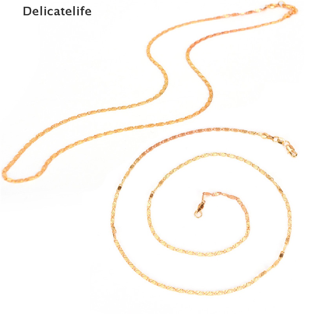 Vòng cổ mạ vàng 2mm dài 16-30 inch thời trang cho nam