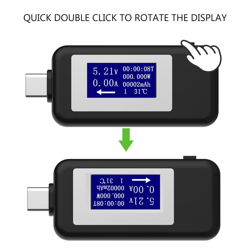 Thiết bị đo điện áp đa năng 2 cổng USB Type-C