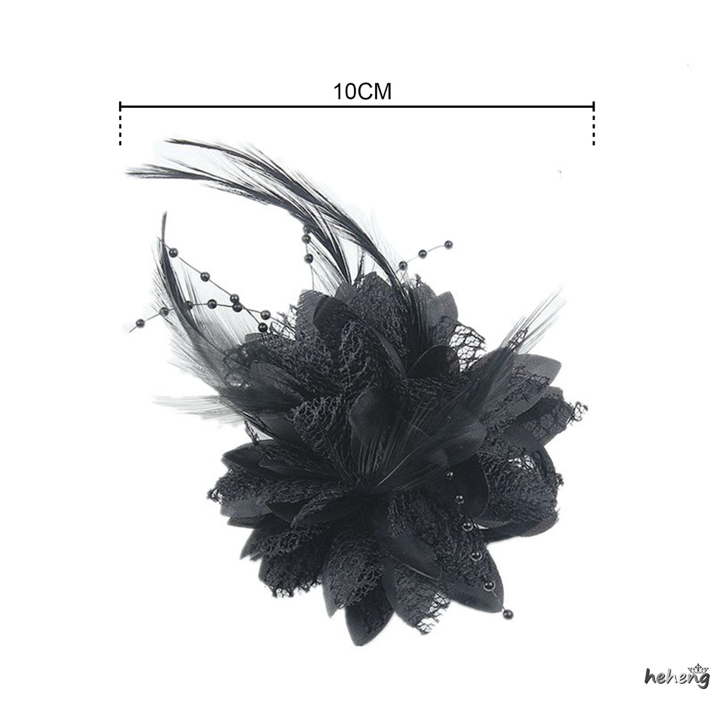 Kẹp Tóc Đính Hạt Và Lông Vũ Thời Trang Cho Nữ