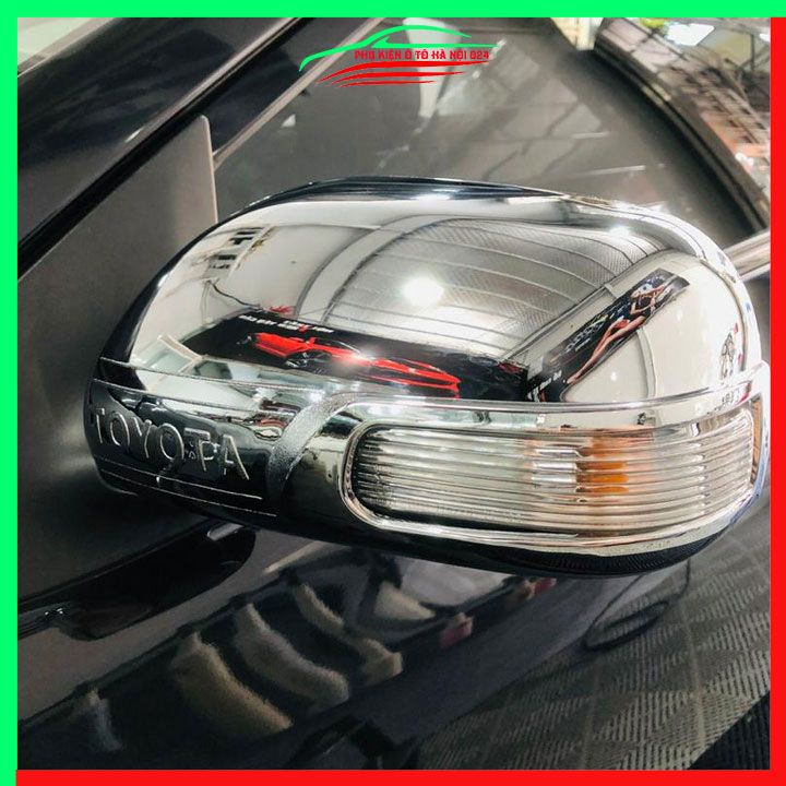 Ốp gương chiếu hậu Altis 2007-2013 hở đèn xi nhan mạ crom bảo vệ chống trầy trang trí làm đẹp xe