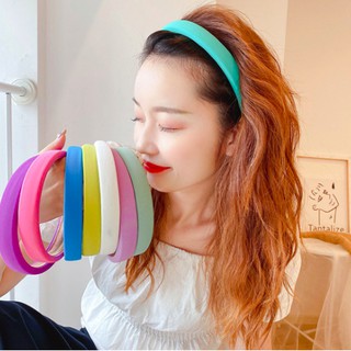 Băng đô cài tóc phong cách retro, bờm tóc trơn bản to