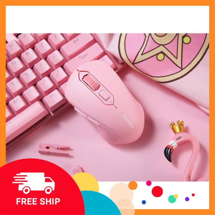 Chuột Không Dây DAREU LM115 PINK - Chuột Máy Tính Màu Hồng Dễ Thương | BigBuy360 - bigbuy360.vn