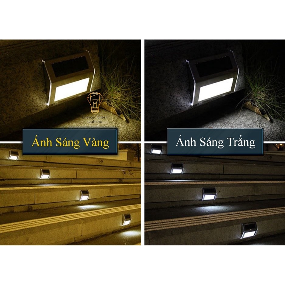 Đèn Led Gắn Tường,Cầu Thang Energy Green Lighting  - Sử Dụng Năng Lượng Mặt Trời MT-48 - Chống Nước IP65 - Ánh Sáng Trắn