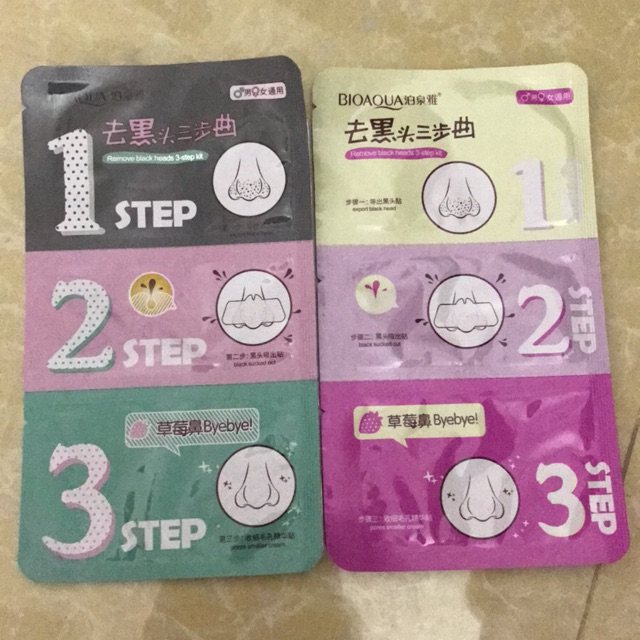 Lột mụn đầu đen 3 bước bioaqua